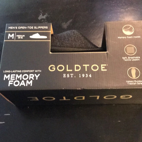 Gold Toe Other - NIB Men’s Memory Foam Medium 8-9 Slippers ⭐️